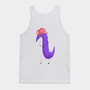 Worm on a string with a cowboy hat #3 Tank Top